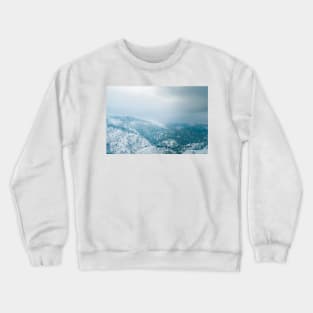 Snow on Mountains and Forest Crewneck Sweatshirt